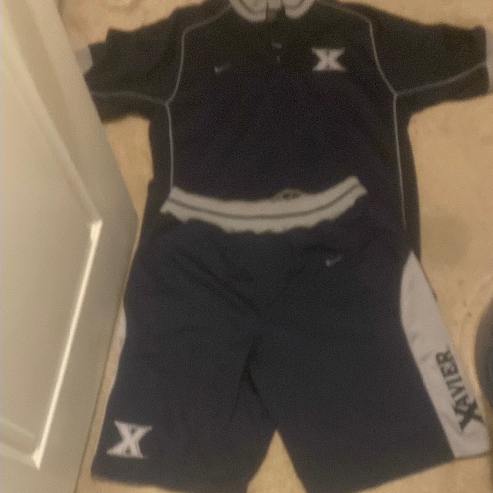 Xavier Nike Athletic Set - Navy and Gray